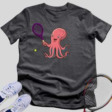 Octopus Tennis Player T-Shirt