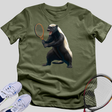 Honey Badger Tennis Player T-Shirt