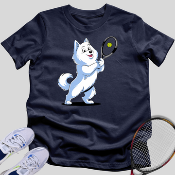 Samoyed Tennis Player T-Shirt