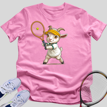 Baby Goat Tennis Player T-Shirt
