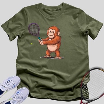 Little Orangutan Tennis Player T-Shirt