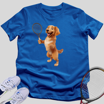 Golden Retriever Playing Tennis T-Shirt